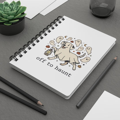 Off To Haunt - Spiral Journal - White