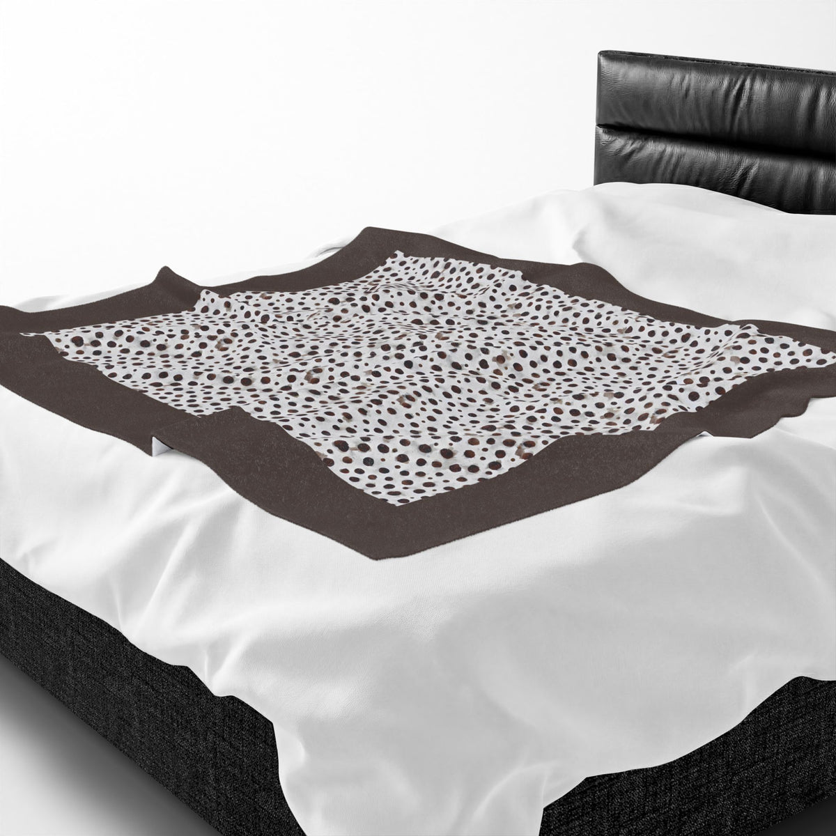 Dalmatian Liver Brown Spots Velveteen Plush Blanket