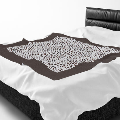Dalmatian Liver Brown Spots Velveteen Plush Blanket