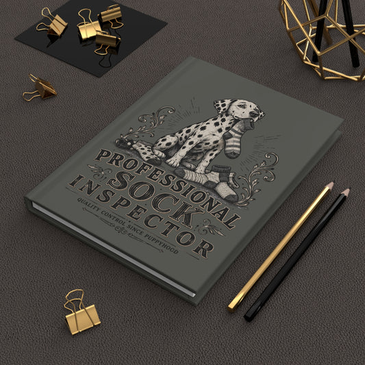 Professional Sock Inspector - Hardcover Journal - Pepper