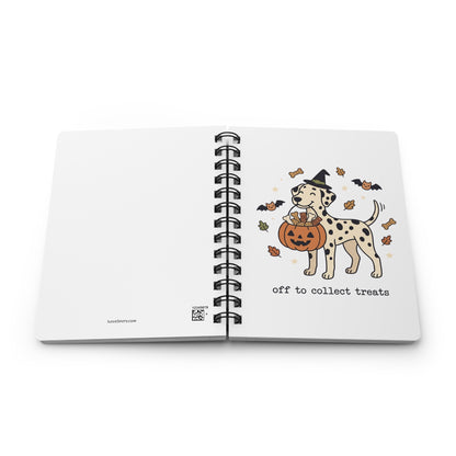 Off To Collect Treats - Spiral Journal - White