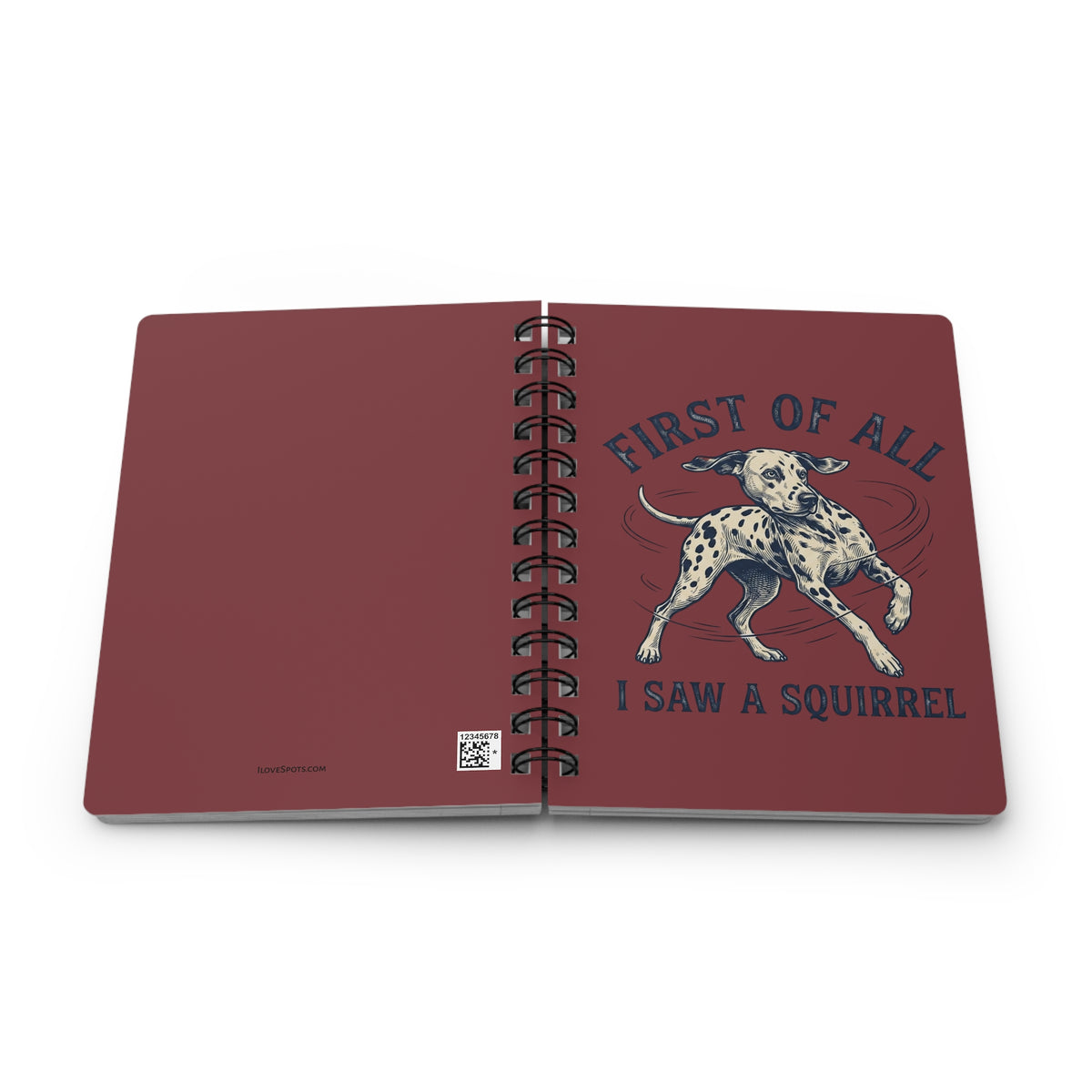 First of All I Saw A Squirrel - Spiral Journal - Chili