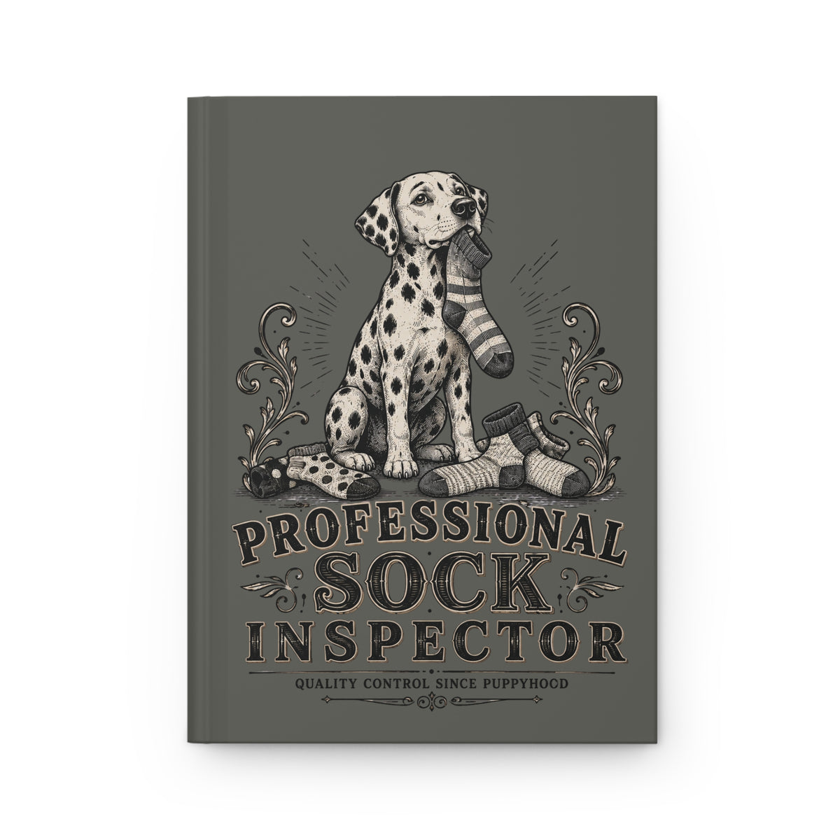 Professional Sock Inspector - Hardcover Journal - Pepper