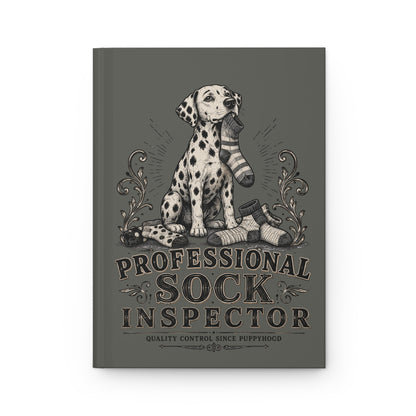 Professional Sock Inspector - Hardcover Journal - Pepper