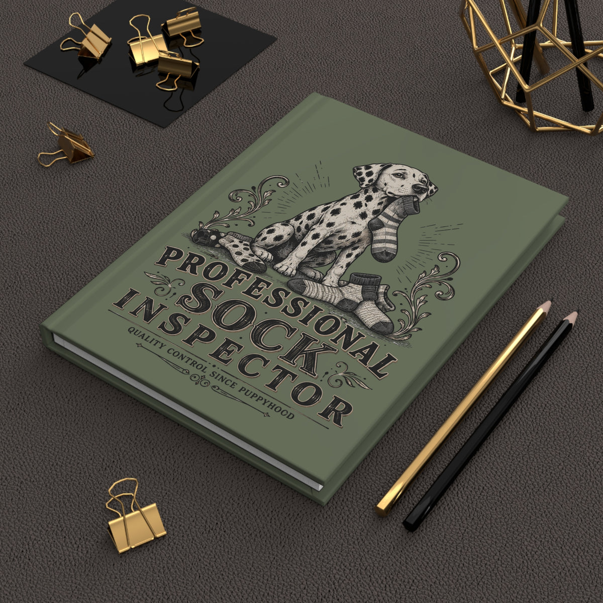 Professional Sock Inspector - Hardcover Journal - Moos