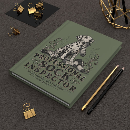 Professional Sock Inspector - Hardcover Journal - Moos