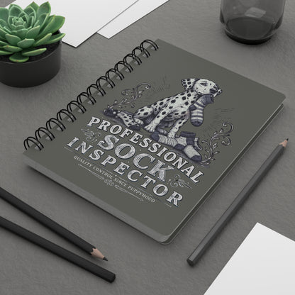 Professional Sock Inspector - Spiral Journal - Pepper white