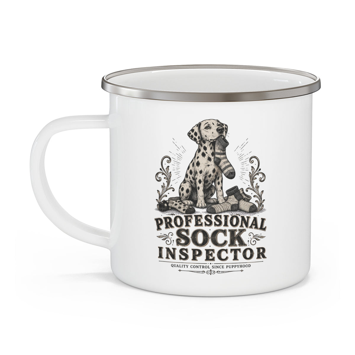 Professional Sock Inspector - Enamel Mug 12oz