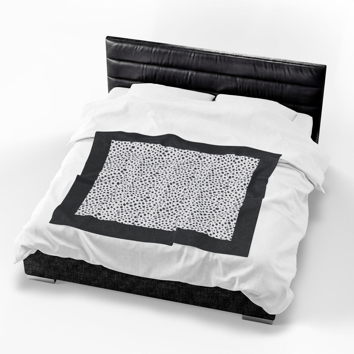 Dalmatian Black Spots Velveteen Plush Blanket