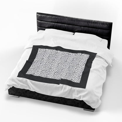 Dalmatian Black Spots Velveteen Plush Blanket