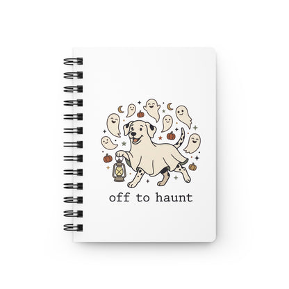 Off To Haunt - Spiral Journal - White