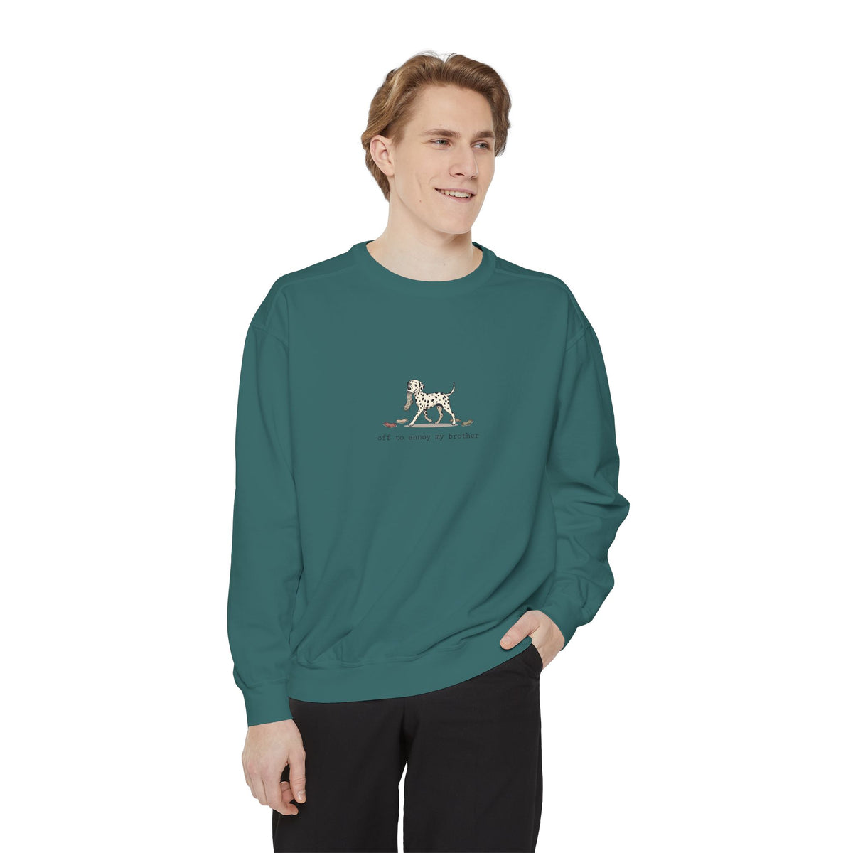 Off To Annoy My Brother - Comfort Colors 1566 Crewneck Sweatshirt