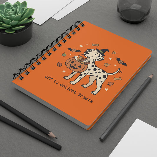 Off To Collect Treats - Spiral Journal - Orange