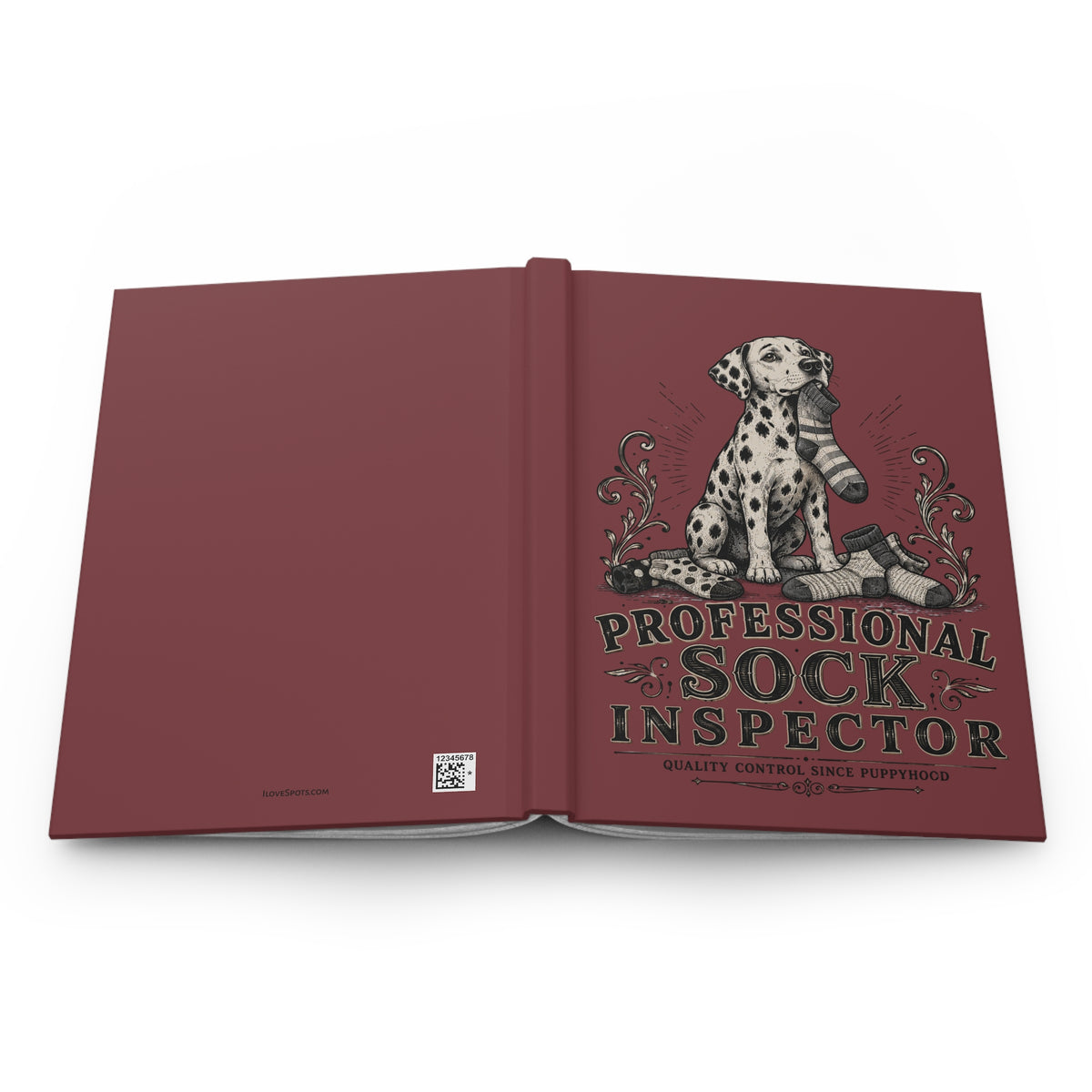 Professional Sock Inspector - Hardcover Journal - Chili