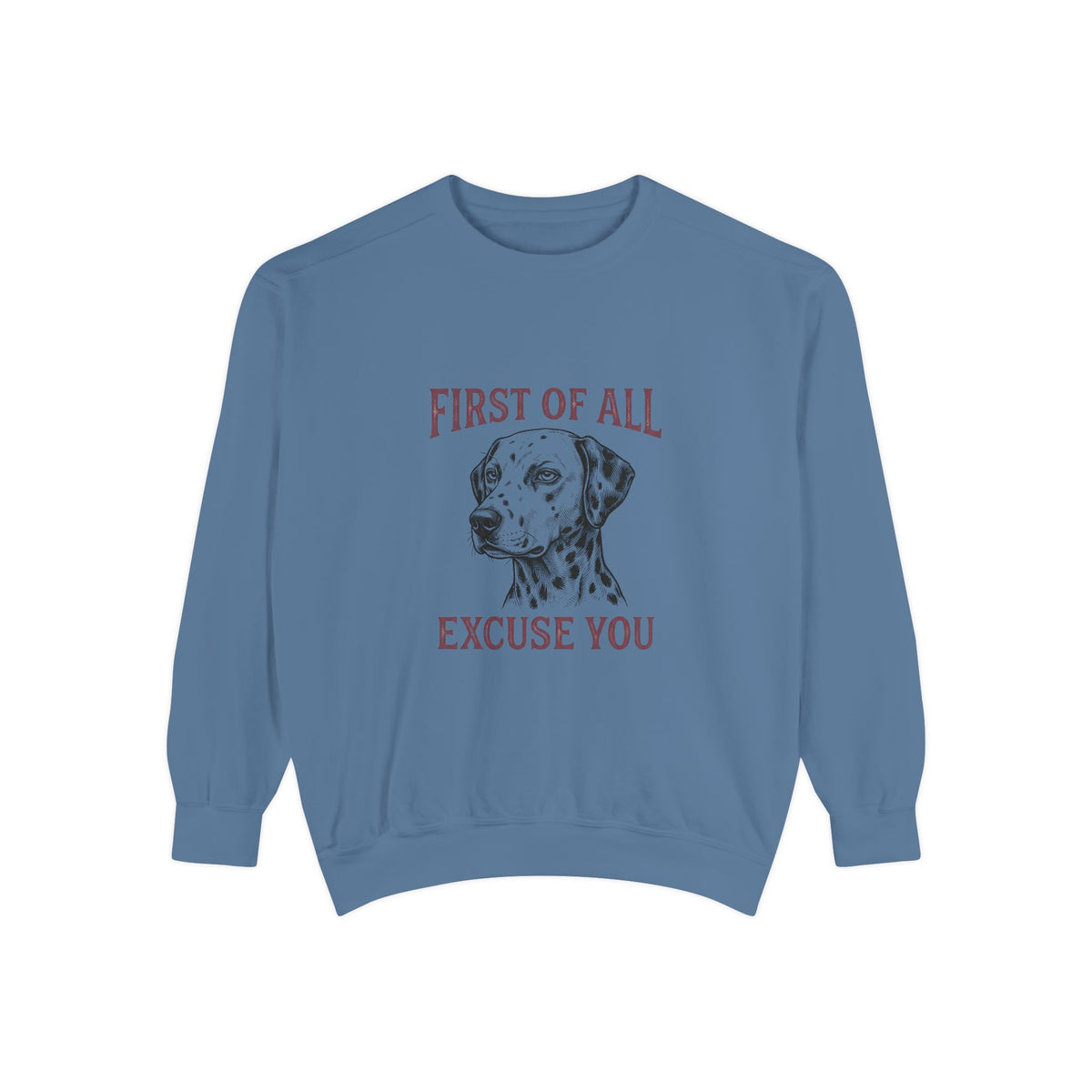 First of All Excuse You - Comfort Colors 1566 Crewneck Sweatshirt