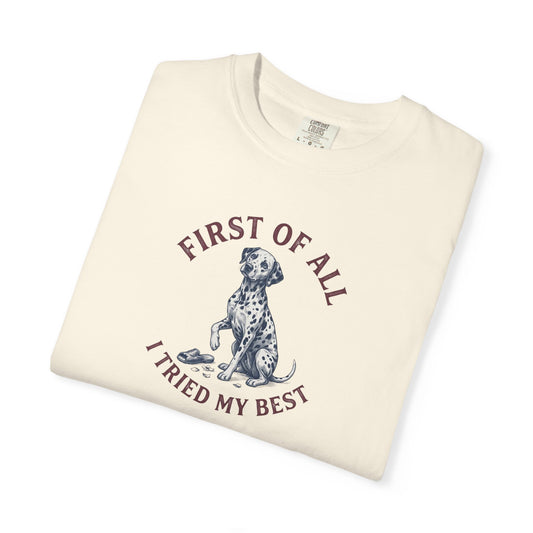 First Of All I Tried My Best - Comfort Color 1717 T-Shirt