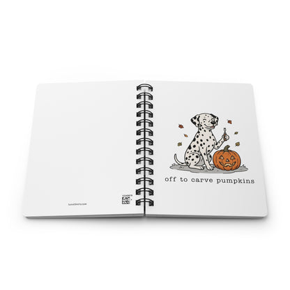 Off To Carve Pumpkins - Spiral Journal - White