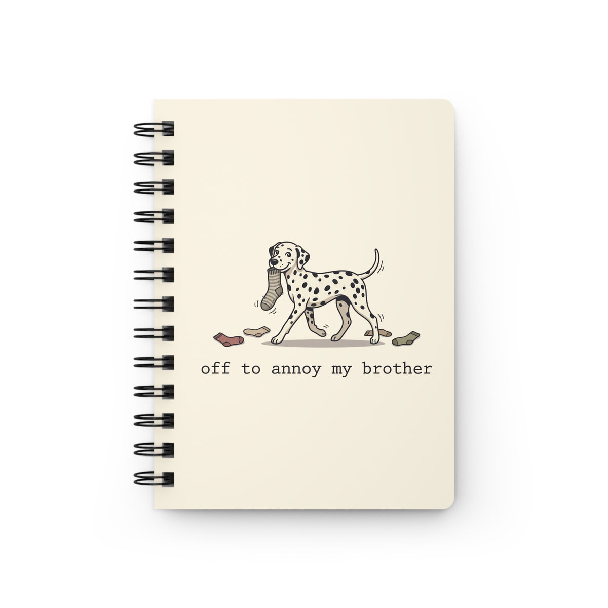 Off To Annoy My Brother - Spiral Journal - Ivory