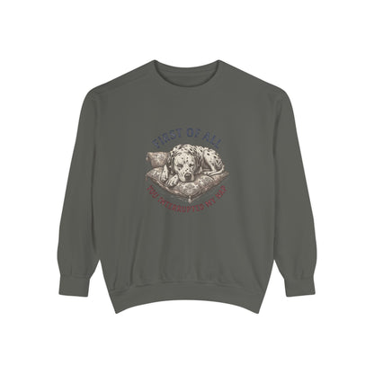 First of All You Interrupted My Nap - Comfort Colors 1566 Crewneck Sweatshirt