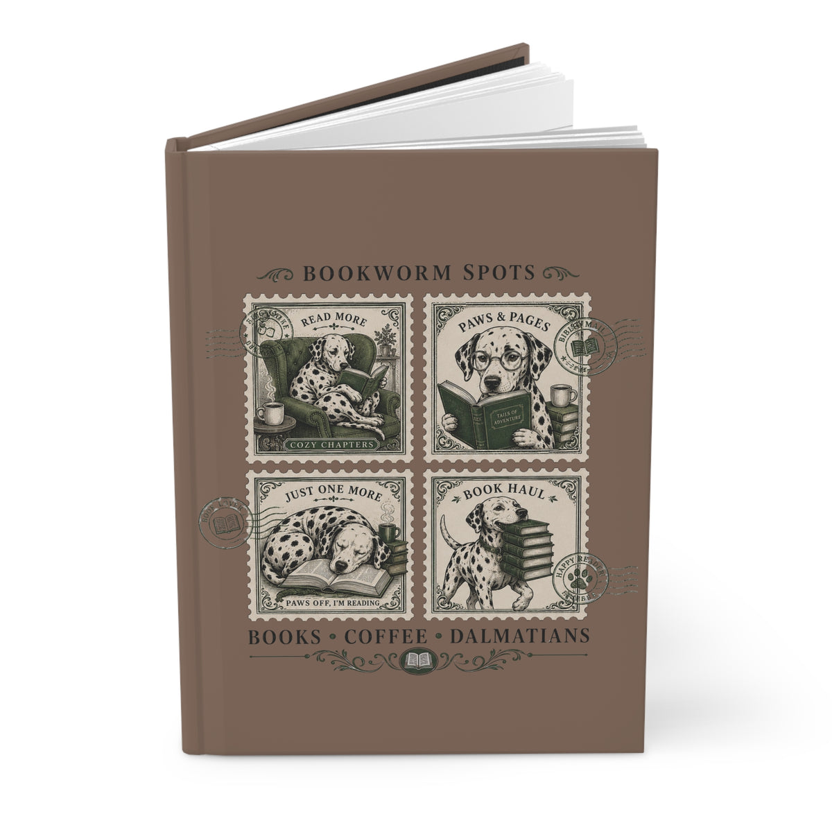 Bookworm Spots - Hardcover Journal - Espresso