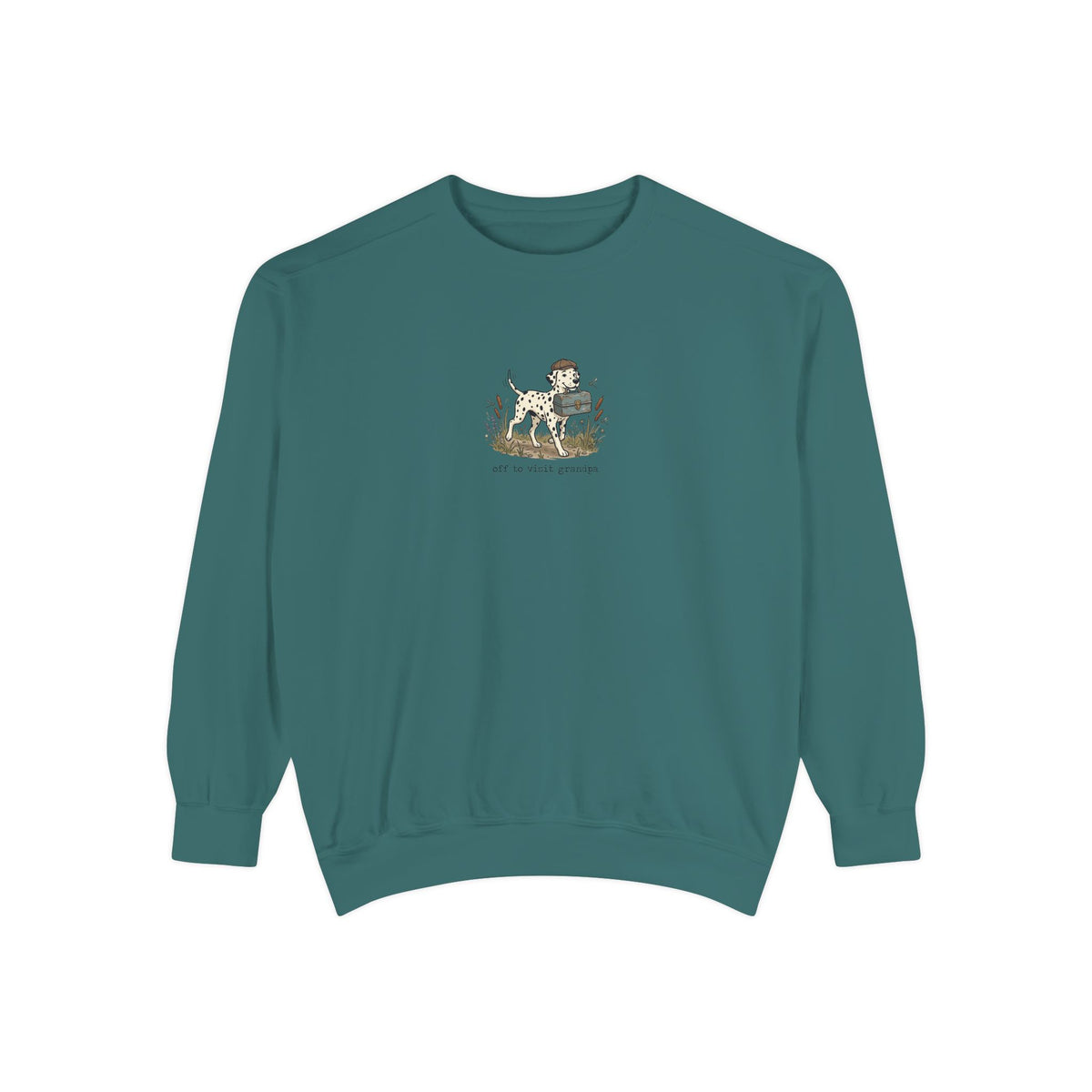 Off To Visit Grandpa - Comfort Colors 1566 Crewneck Sweatshirt