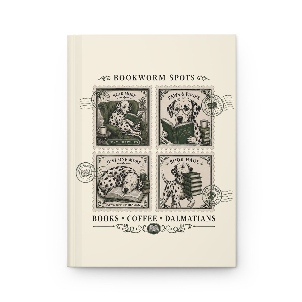 Bookworm Spots - Hardcover Journal - Ivory