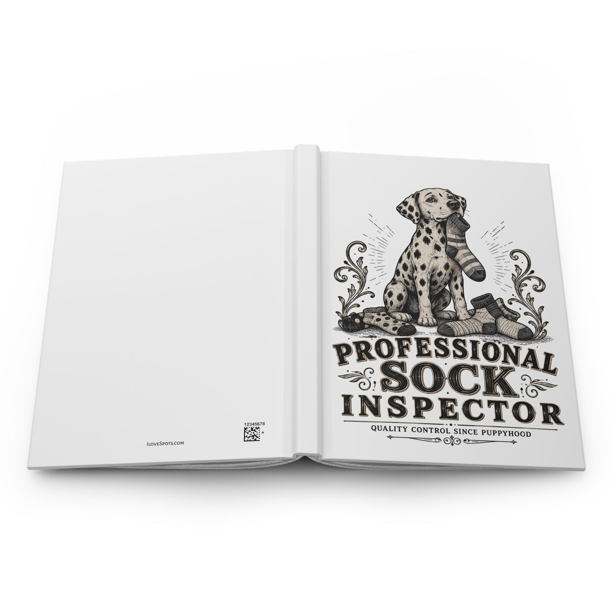 Professional Sock Inspector - Hardcover Journal - White