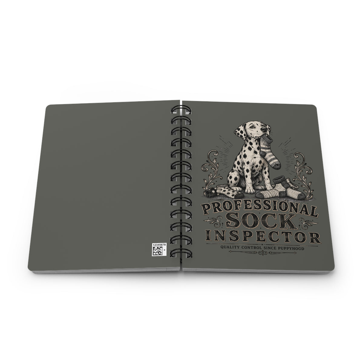 Professional Sock Inspector - Spiral Journal - Pepper