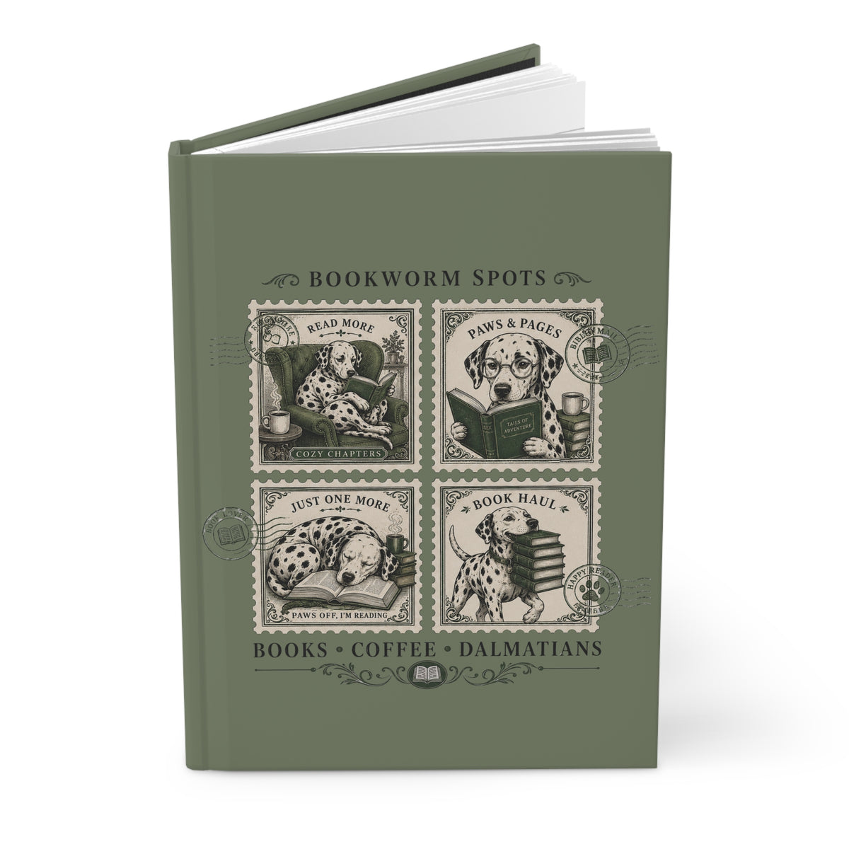 Bookworm Spots - Hardcover Journal - Moos