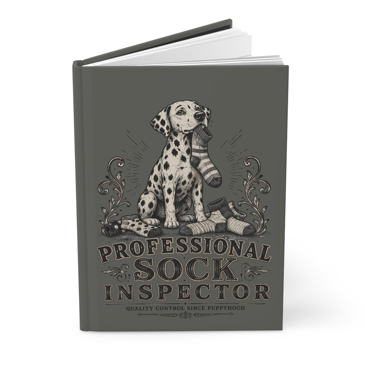 Professional Sock Inspector - Hardcover Journal - Pepper
