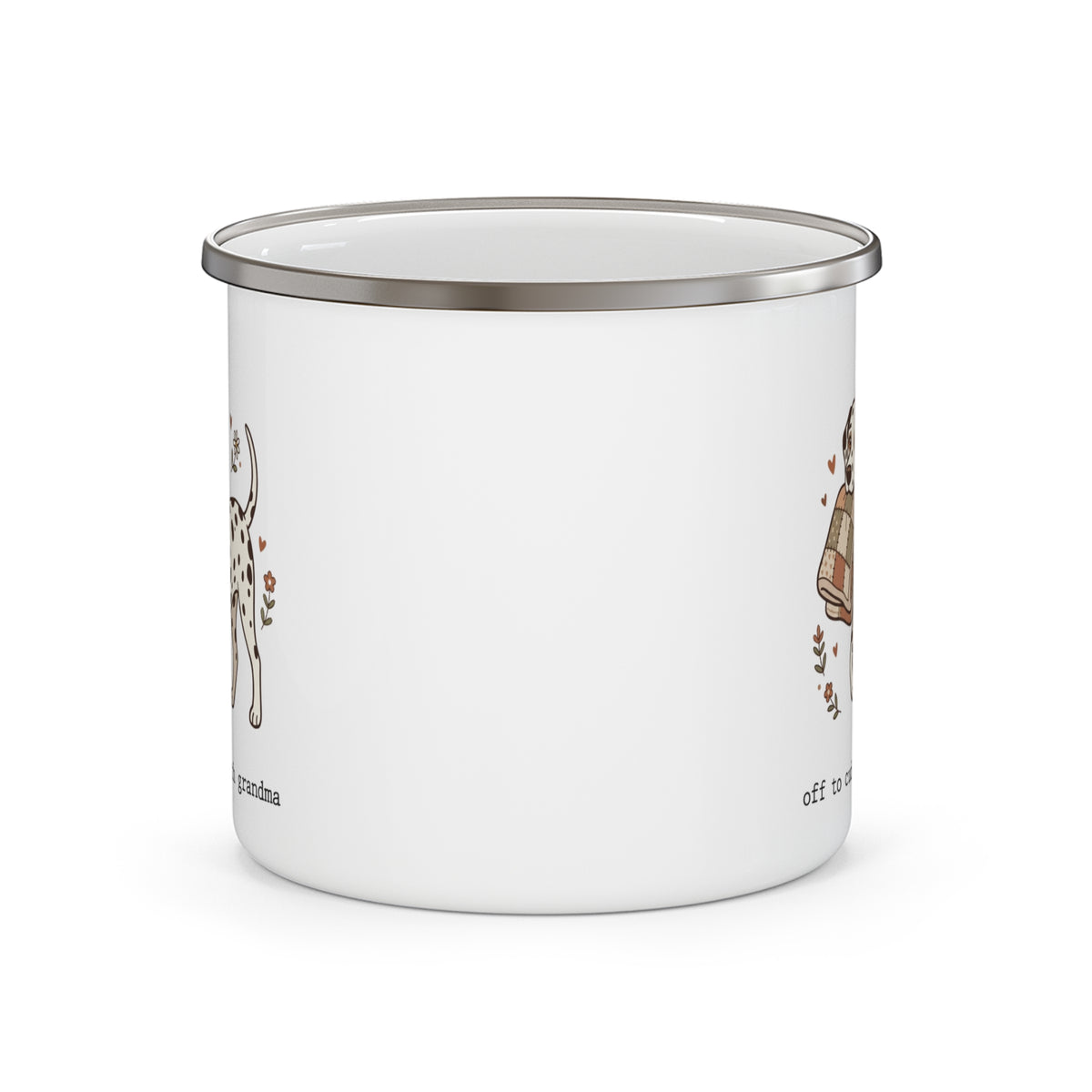 Off To Cuddle With Grandma -  Enamel Mug 12oz