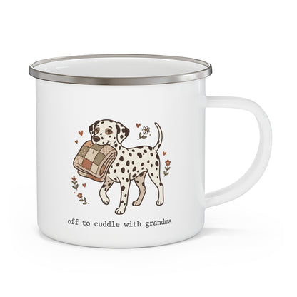 Off To Cuddle With Grandma -  Enamel Mug 12oz
