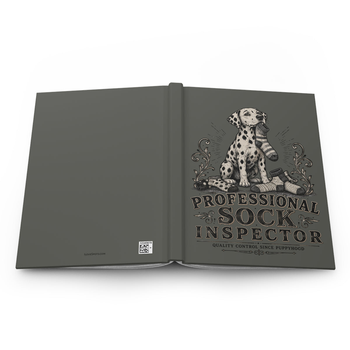 Professional Sock Inspector - Hardcover Journal - Pepper
