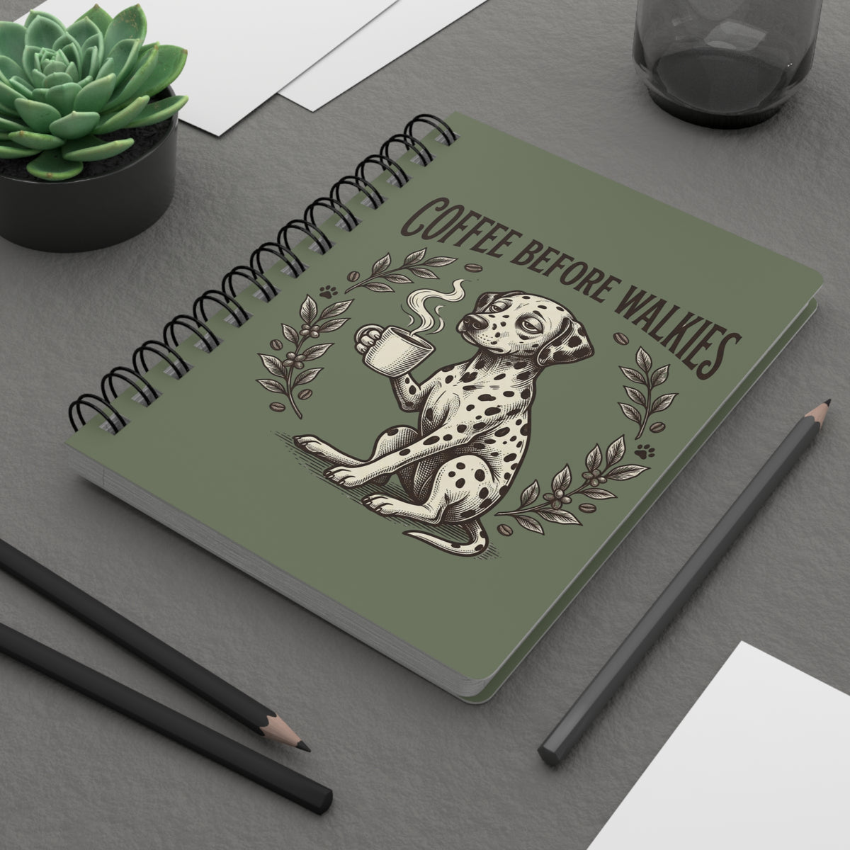 Coffee Before Walkies - Spiral Journal - Moos
