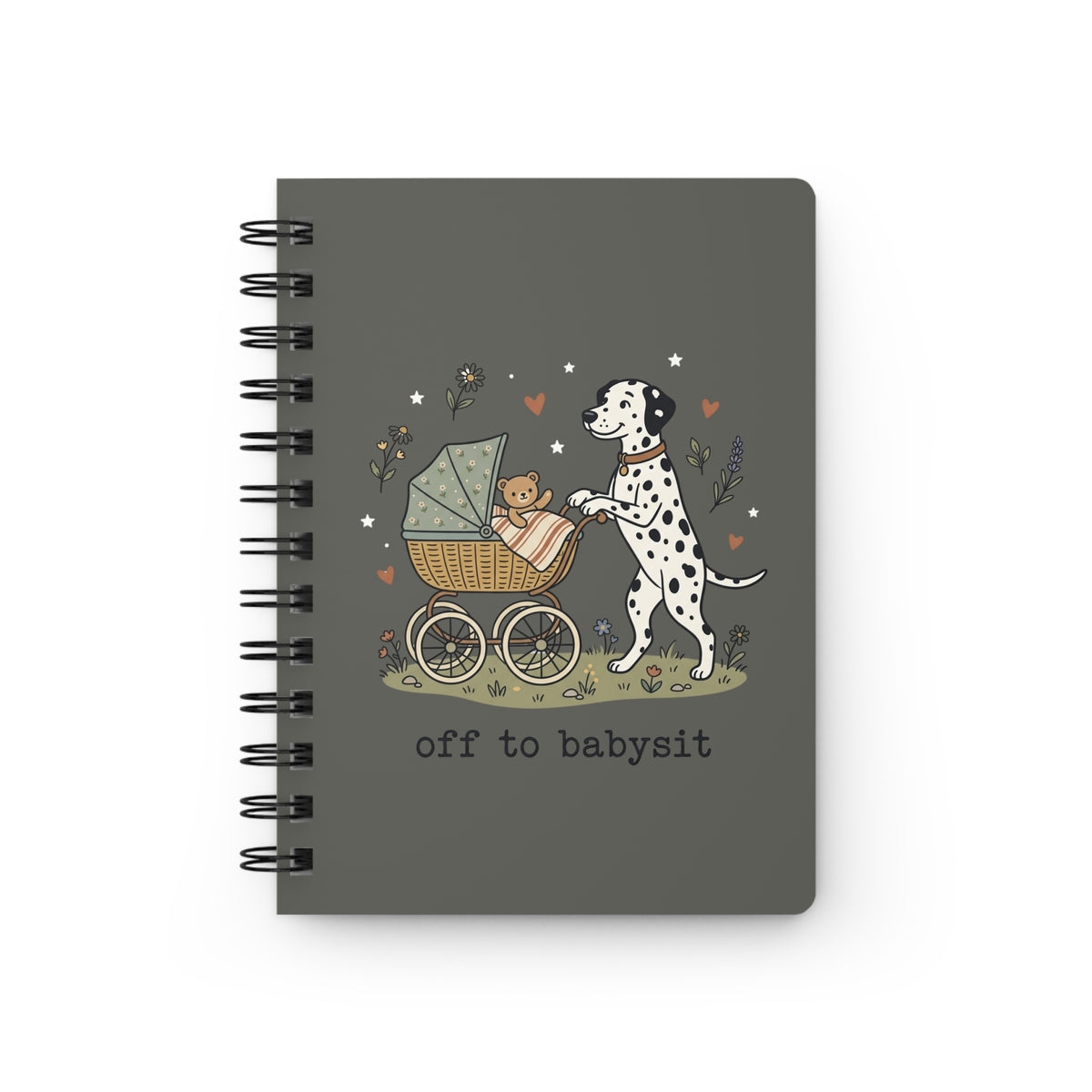 Off To Babysit - Spiral Journal - Pepper
