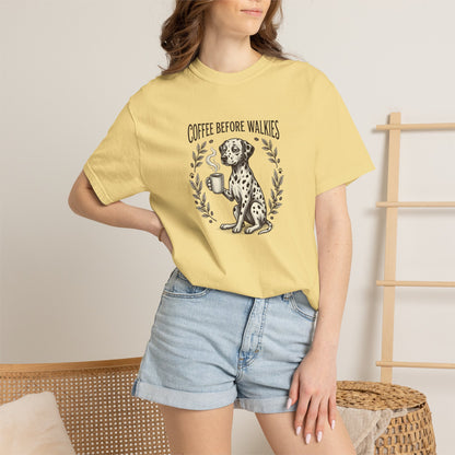 Coffee Before Walkies Comfort Color 1717 T-Shirt