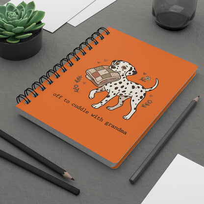 Off To Cuddle Grandma - Spiral Journal - Orange