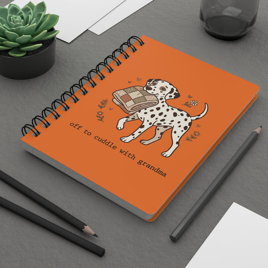 Off To Cuddle Grandma - Spiral Journal - Orange