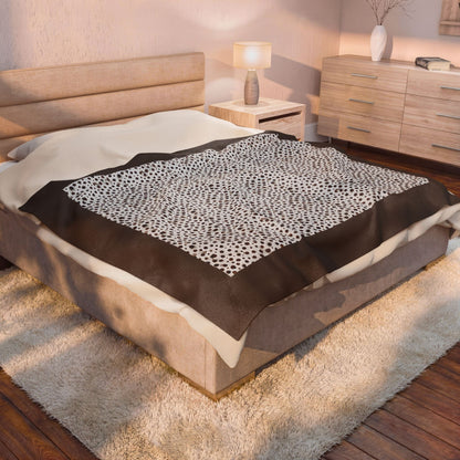 Dalmatian Liver Brown Spots Velveteen Plush Blanket
