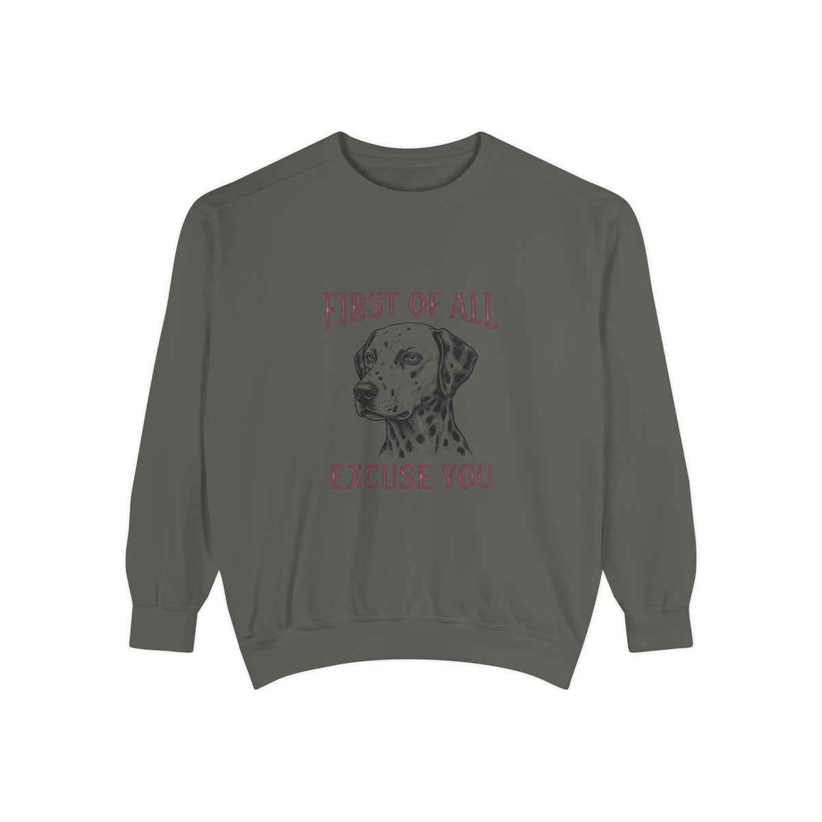 First of All Excuse You - Comfort Colors 1566 Crewneck Sweatshirt