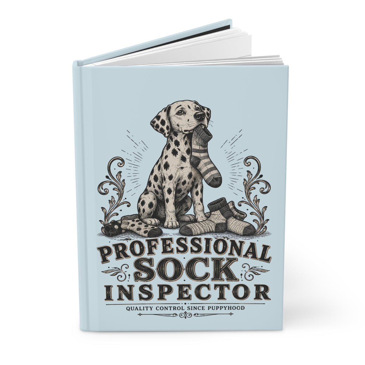 Professional Sock Inspector - Hardcover Journal - Chambray