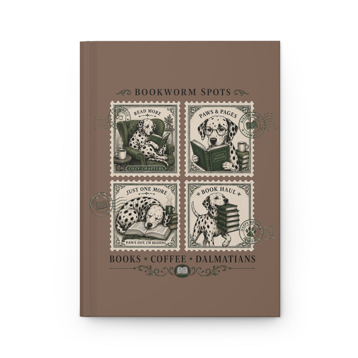 Bookworm Spots - Hardcover Journal - Espresso