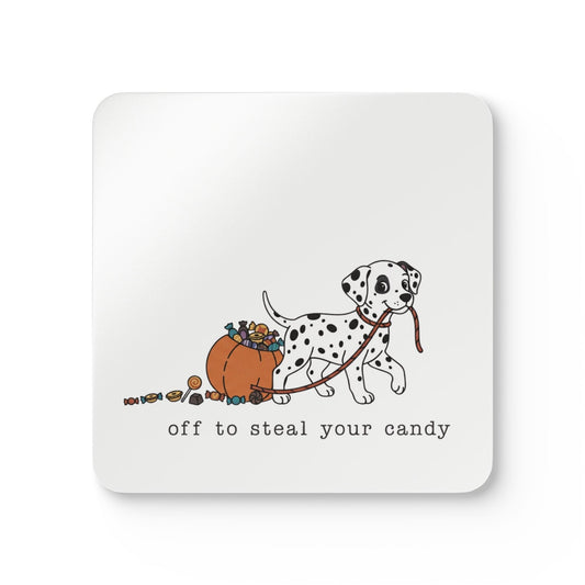 Off To Steal Your Candy - Corkwood Coaster Set