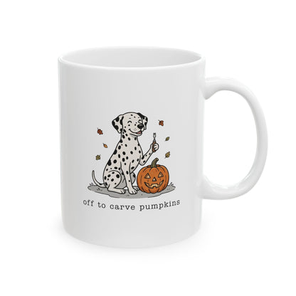 Off To Carve Pumpkins -  Ceramic Mug 11oz