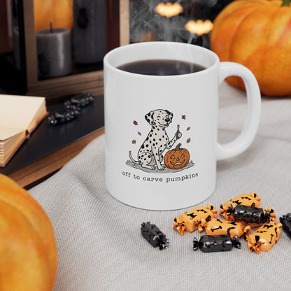 Off To Carve Pumpkins -  Ceramic Mug 11oz
