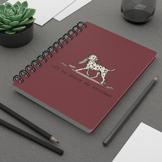 Off To Annoy My Brother - Spiral Journal - Chili