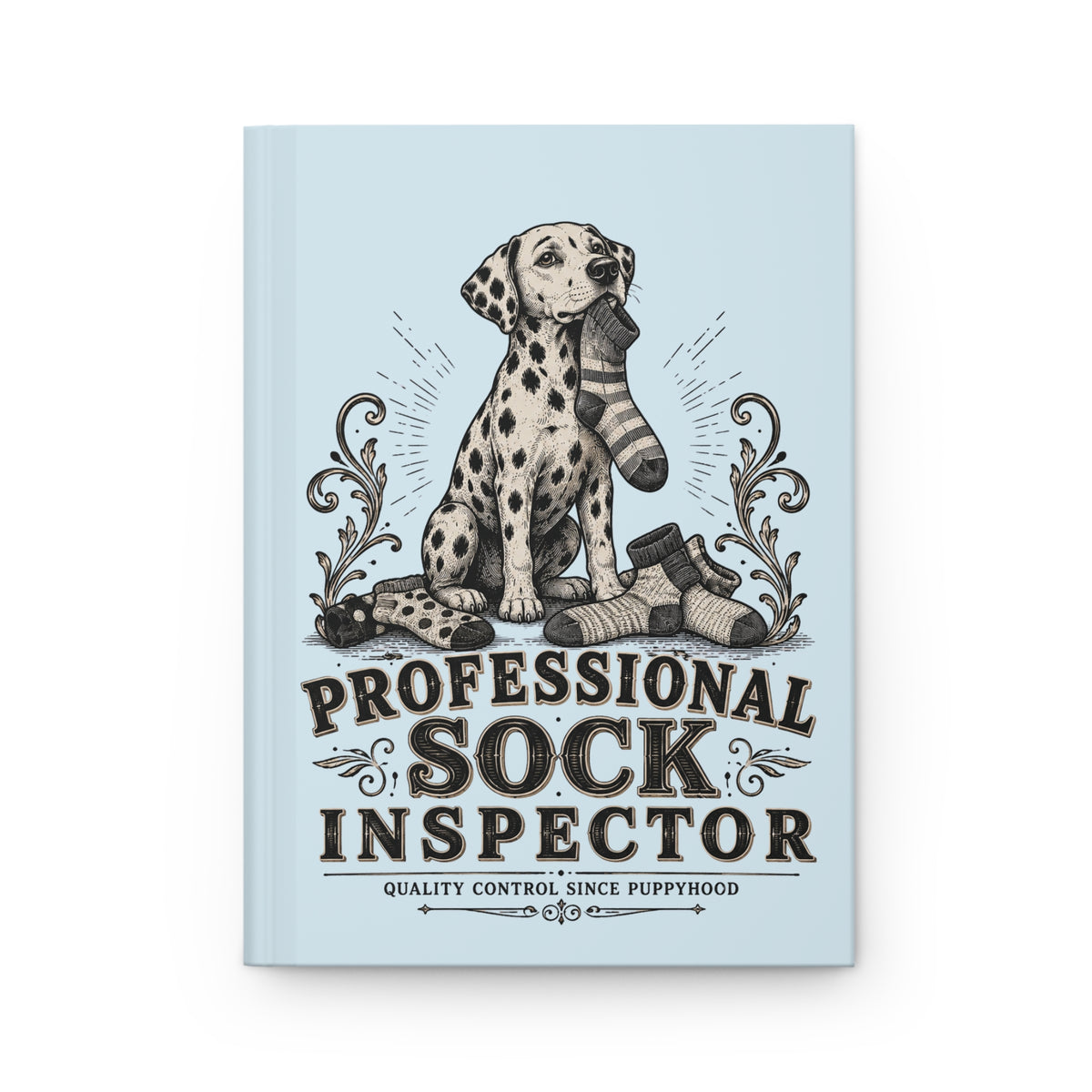 Professional Sock Inspector - Hardcover Journal - Chambray